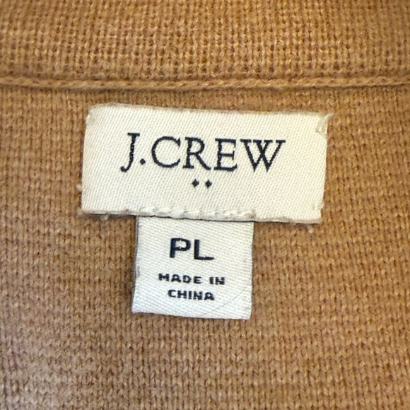 J Crew Camel One Button Sweater Blazer Womens PL Schoolboy Preppy Casual Chic - Picture 5 of 10